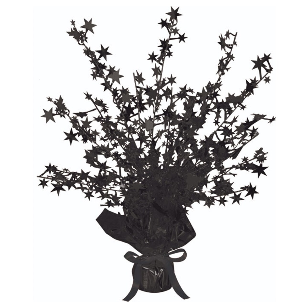 Beistle Club Pack of 12 Black Star Gleam 'N Burst Centerpiece Party Decorations 15"
